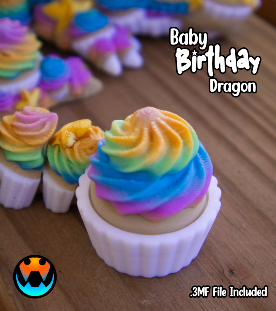 BABY Birthday Dragon - Border3d
