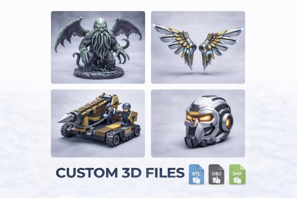 Custom 3D Model Design Service, STL OBJ 3MF Files (Digital Download) - Border3d