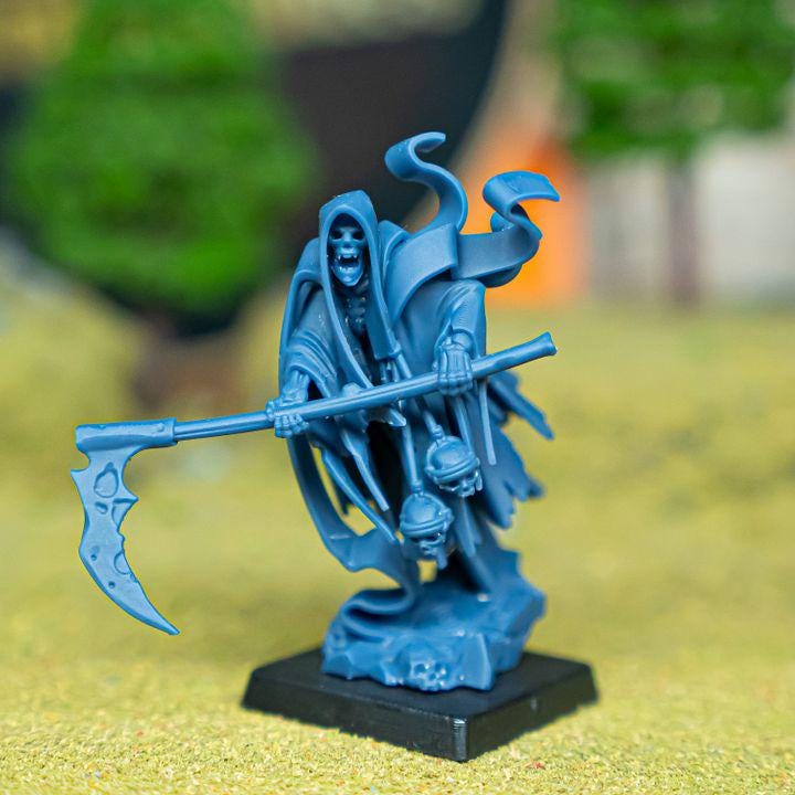 Grim Reaper 3D Miniature | Highlands Miniatures | 32mm Resin DnD Undead Fantasy Wargaming - Border3d
