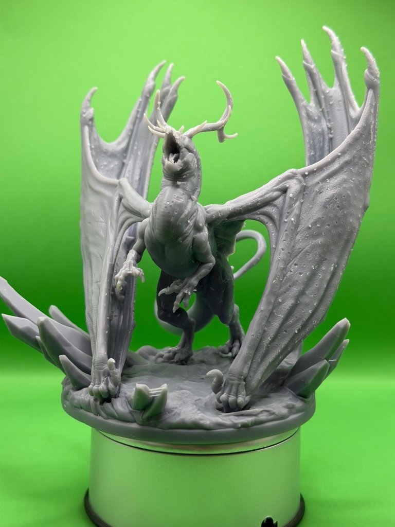 Ice Tyrant Dragon Miniature 32mm | Frost Boss Resin RPG | Dragon Trappers Lodge - Border3d