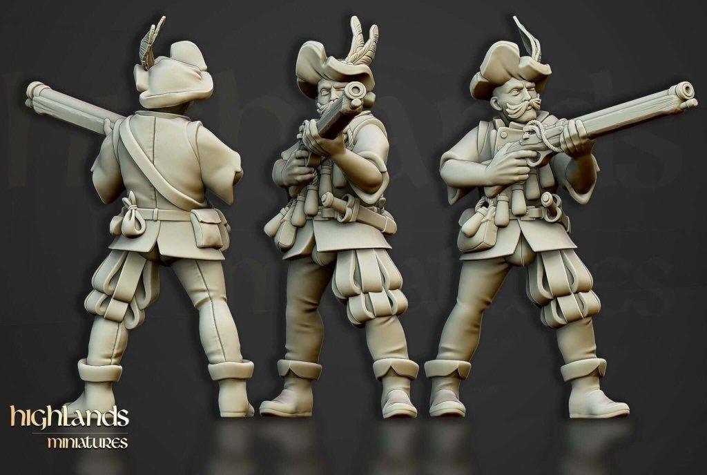 Highlands Miniatures Arquebusier Unit - Image ##index## | Border3d