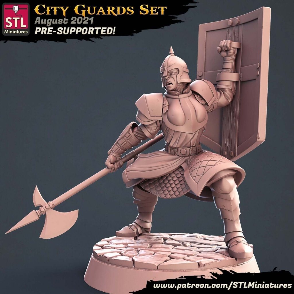 City Guard C STL Miniatures C- - Border3d