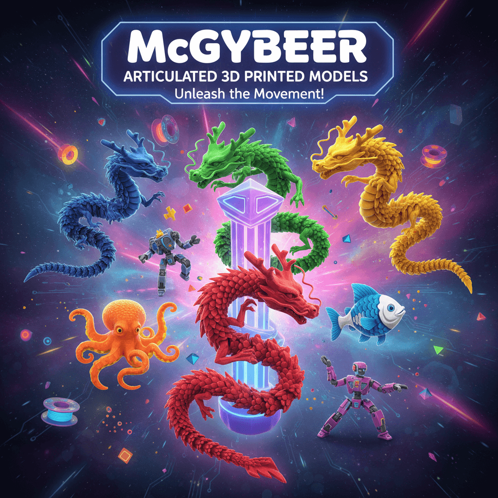 3D printable articulated models McGybeer - Border3d - Border3d 
