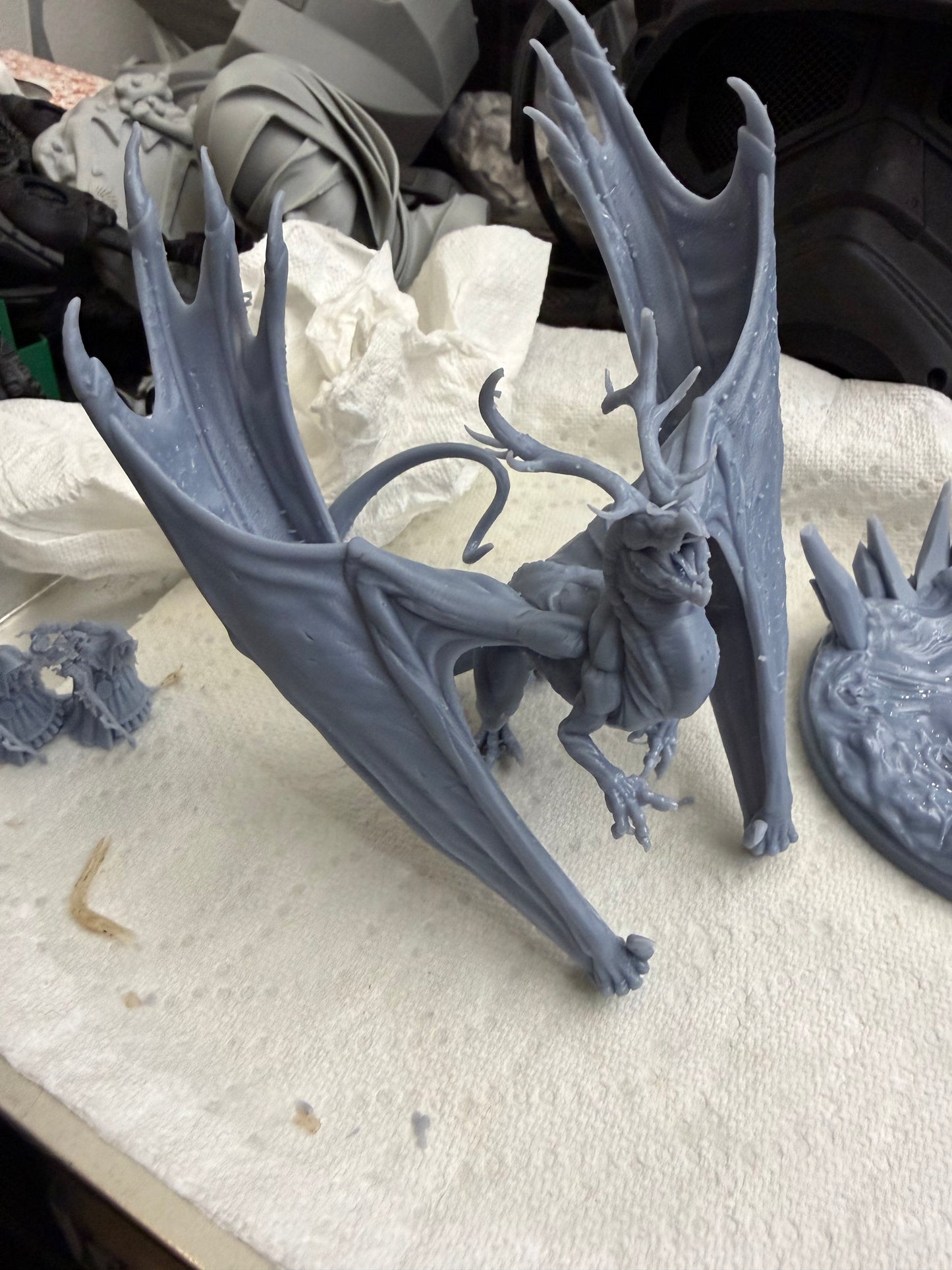 Ice Tyrant Dragon Miniature — 32mm Frost Boss | Dragon Trappers Lodge | Border3D LLC