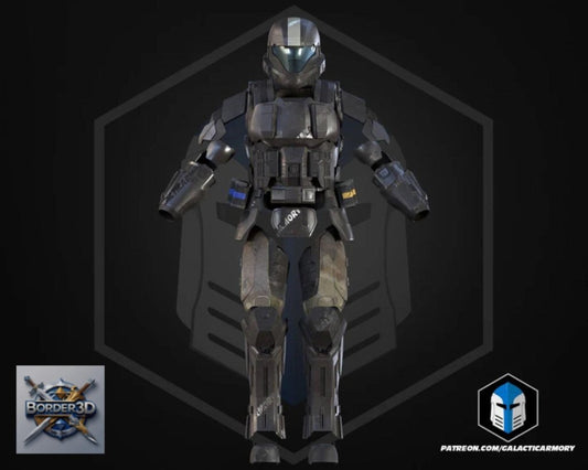 3D Printed Orbital Drop Trooper Armor Set | Wearable Cosplay Helmet, Body Armor PLA + Raw - Border3d