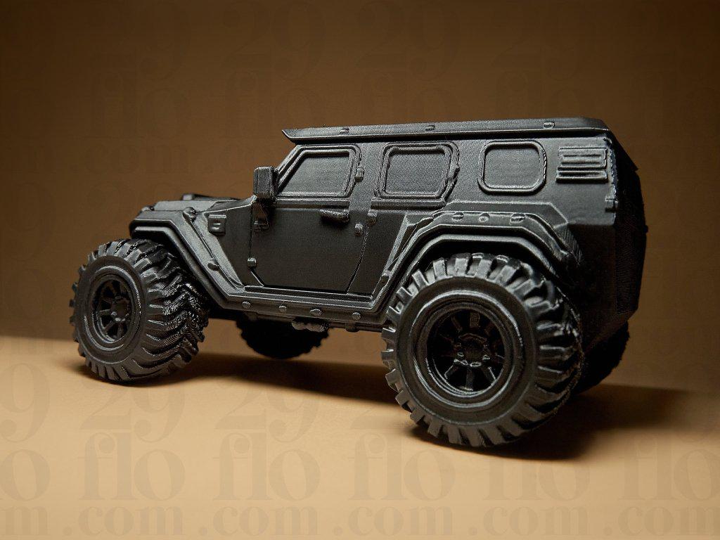 4x4 Off-Road Vehicle Sculpture | 3D Printed Adventure Truck Decor - Border3d