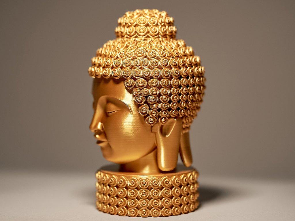 Buddha Statue 3D Printed | Meditation Decor | Zen Home Sanctuary | Spiritual Mindfulness Gift | 29flo - Border3d