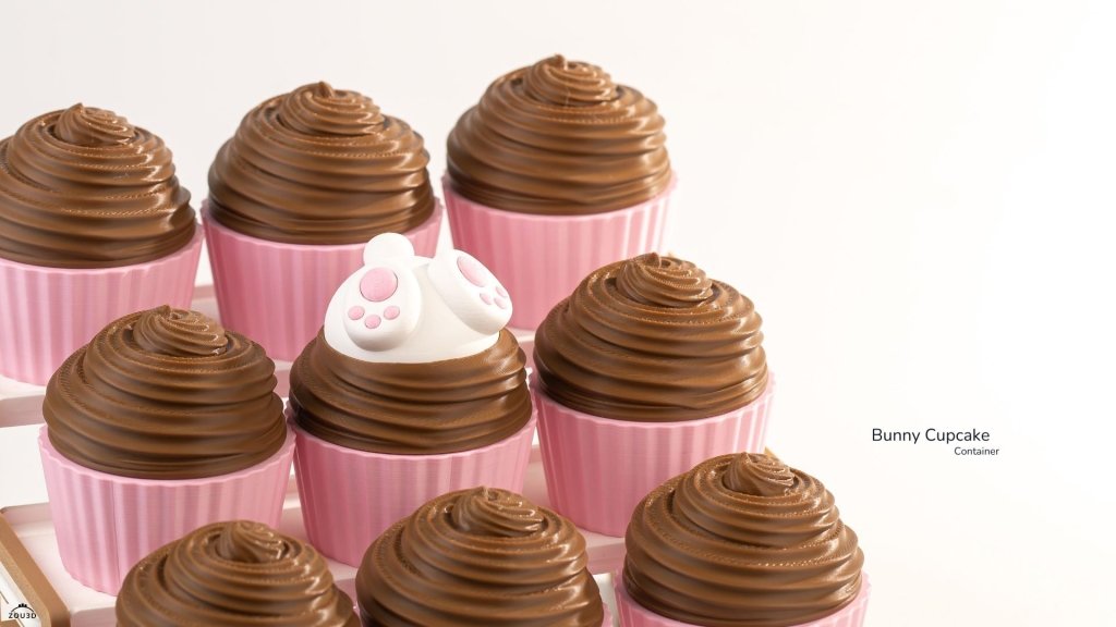 Bunny Cupcake Container - Zou3D - Border3d
