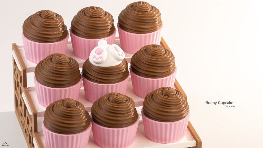 Bunny Cupcake Container - Zou3D - Border3d