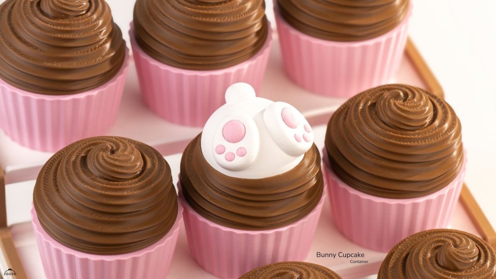 Bunny Cupcake Container - Zou3D - Border3d