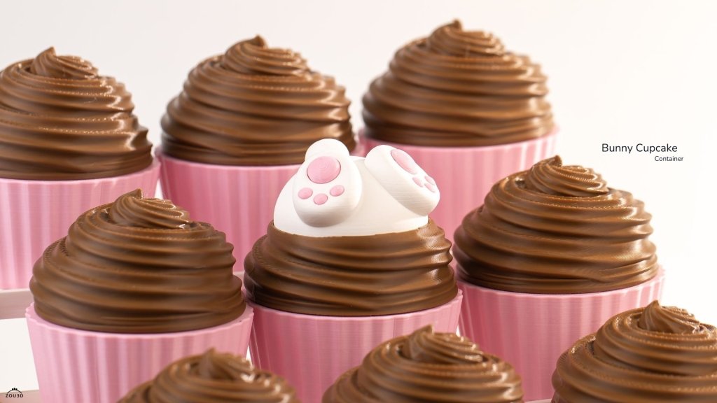 Bunny Cupcake Container - Zou3D - Border3d