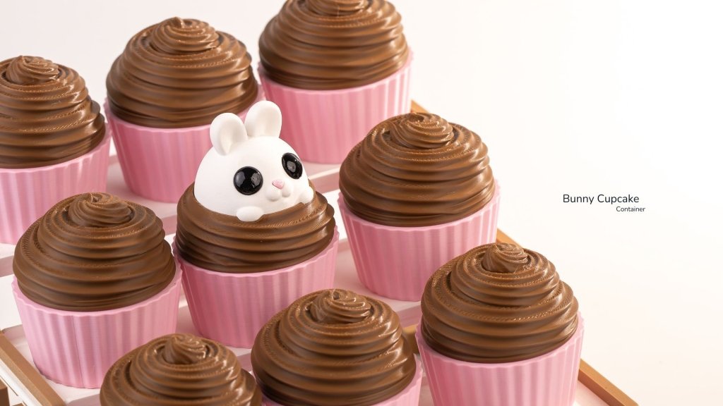 Bunny Cupcake Container - Zou3D - Border3d