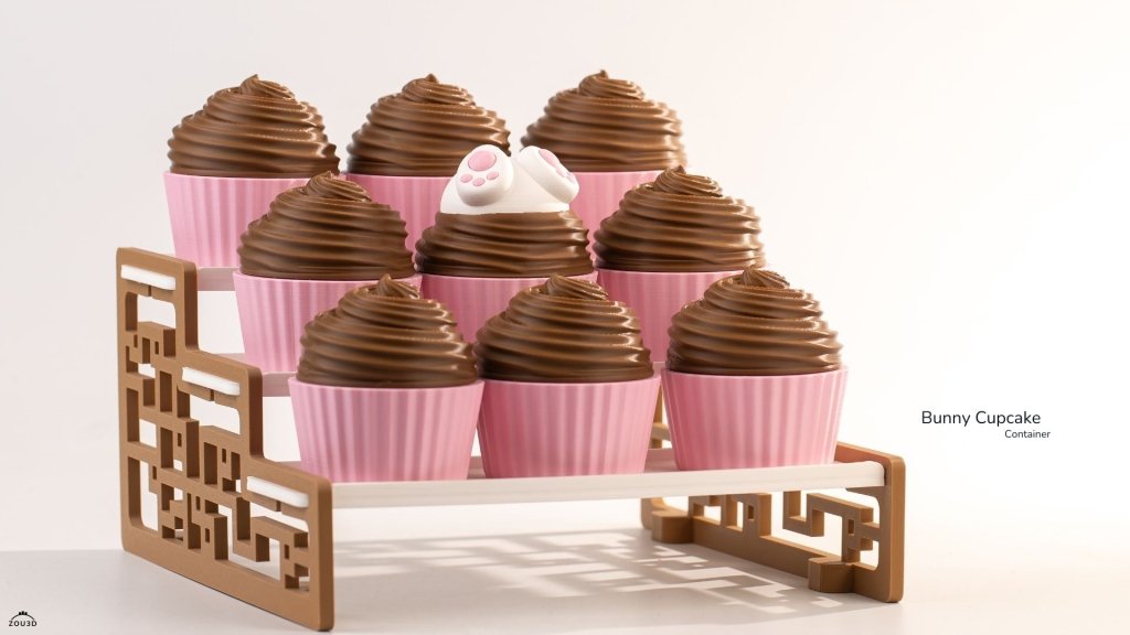Bunny Cupcake Container - Zou3D - Border3d