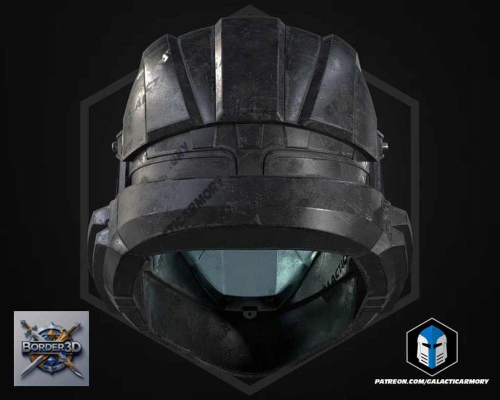 Cosplay Armor Set Recon Helmet | Sci-Fi Tactical 3D Printed Wearable | Galactic Armory PLA Raw - Border3d