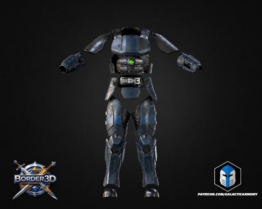 Cosplay Armor Set Recon No Helmet | Sci-Fi Tactical 3D Printed Wearable PLA | Galactic Armory - Border3d