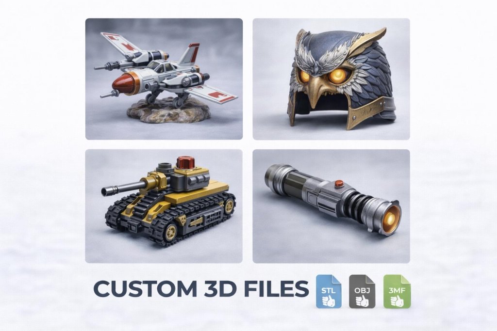 Custom 3D Model Design Service, STL OBJ 3MF Files (Digital Download) - Border3d