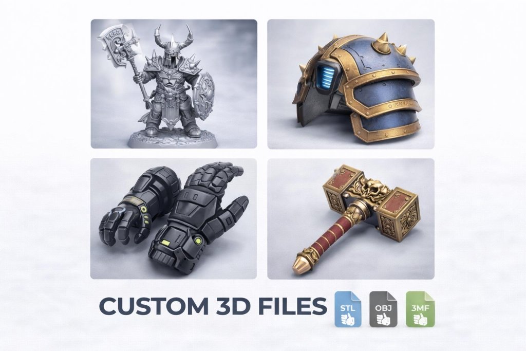 Custom 3D Model Design Service, STL OBJ 3MF Files (Digital Download) - Border3d
