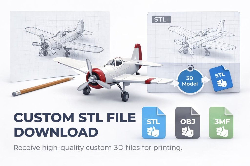 Custom 3D Modeling Service, STL OBJ 3MF File Design (Digital Download) - Border3d