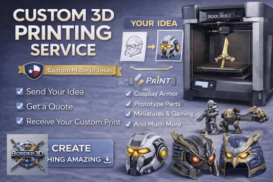Custom 3D Print Service | Cosplay Armor, Elijah Black - Border3d