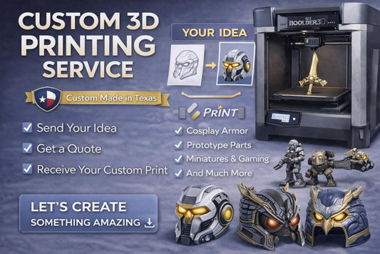 Custom 3D Print Service | Cosplay Armor Props Miniatures Prototypes | Physical Item Made to Order | Veteran Owned | Personalized Gift - Border3d