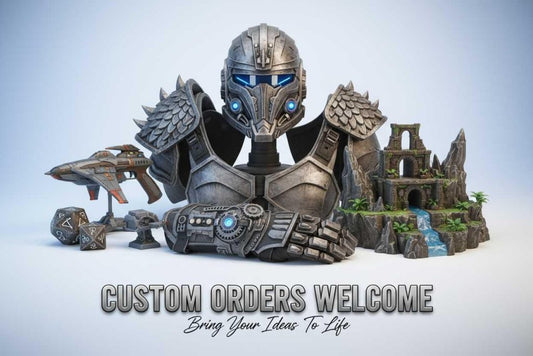 Custom 3D Printing Service | FDM Resin Print to Order | Cosplay Props Helmets Armor Miniatures - Border3d