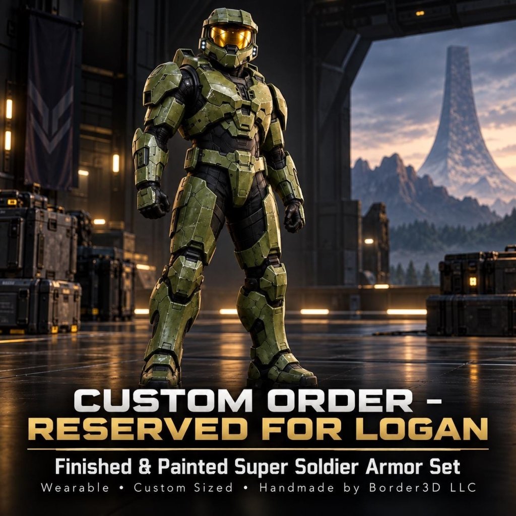 Custom Finished Legendary Super Soldier Armor Set | Painted Wearable Sci-Fi Cosplay | Reserved for Logan - Border3d