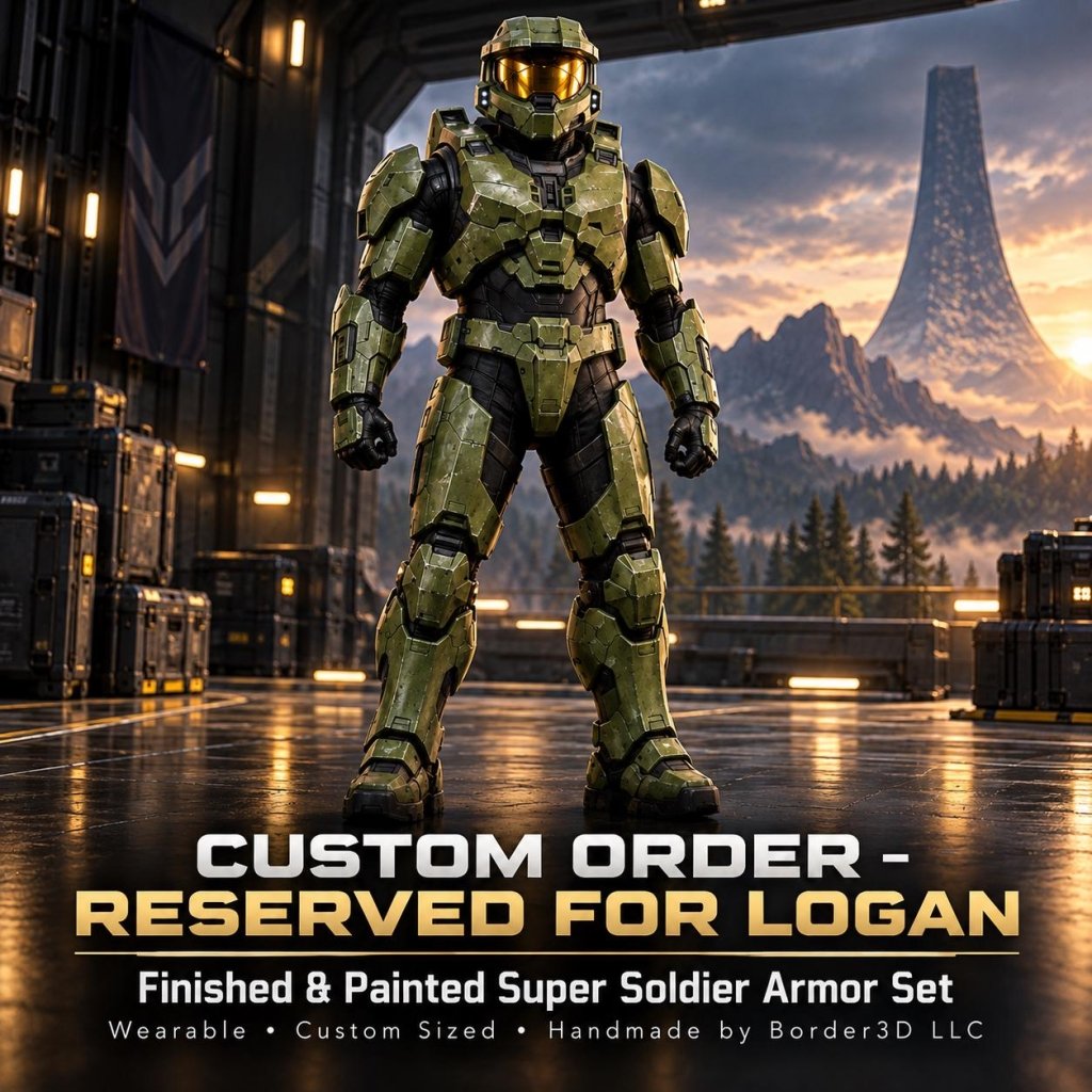 Custom Finished Legendary Super Soldier Armor Set | Painted Wearable Sci-Fi Cosplay | Reserved for Logan - Border3d