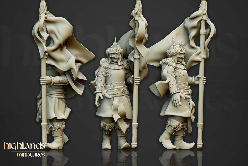 Daughters of Volhynia Female Warriors | 32mm 3D Printed Fantasy Miniatures - Border3d
