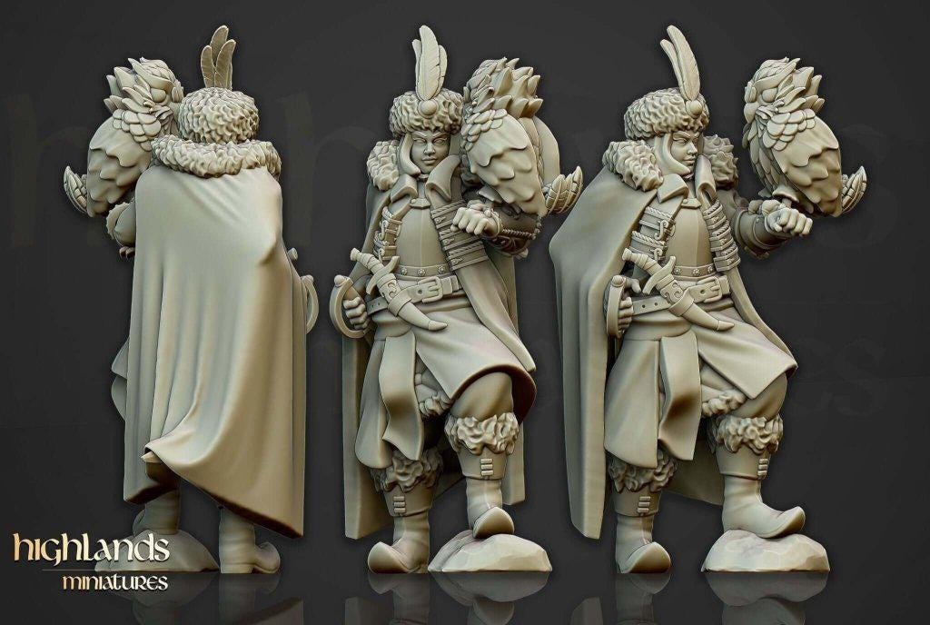 Daughters of Volhynia Female Warriors | 32mm 3D Printed Fantasy Miniatures - Border3d