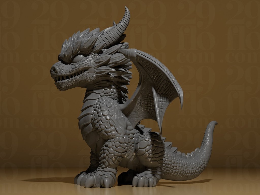 Dragon Figurine (Exclusive) by 29Flo - Border3d