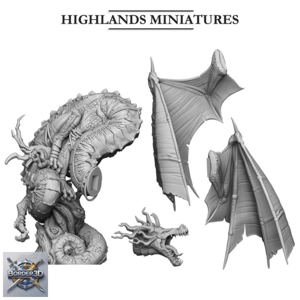 Feral Elf Prince Dragon Rider Miniature | Highlands Miniatures Resin Wargame Model - Border3d