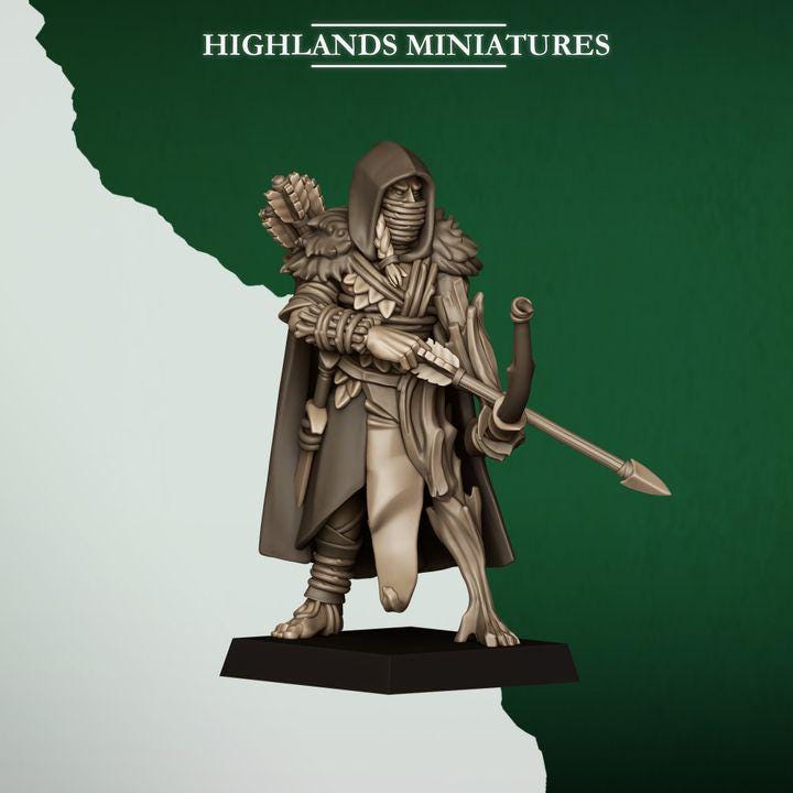 Feral Scouts Miniatures | Feral Elf Skirmishers Forest Sentinels 28mm 32mm 3D Printed DnD RPG Wargaming | Highlands Miniatures - Border3d