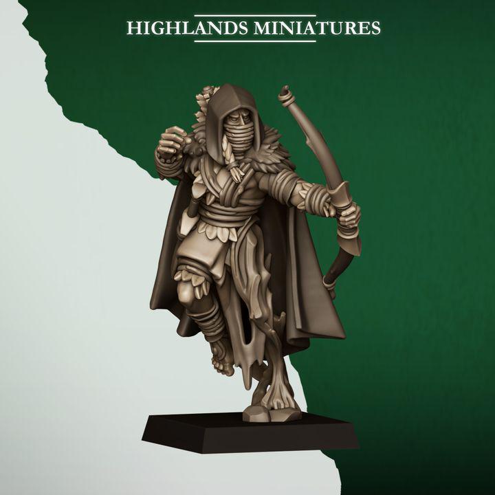 Feral Scouts Miniatures | Feral Elf Skirmishers Forest Sentinels 28mm 32mm 3D Printed DnD RPG Wargaming | Highlands Miniatures - Border3d