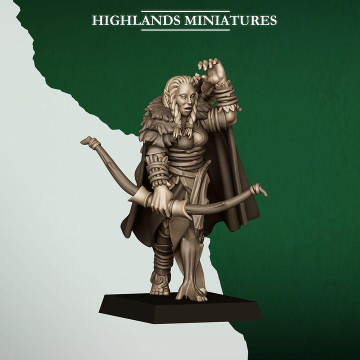 Feral Scouts Miniatures | Feral Elf Skirmishers Forest Sentinels 28mm 32mm 3D Printed DnD RPG Wargaming | Highlands Miniatures - Border3d