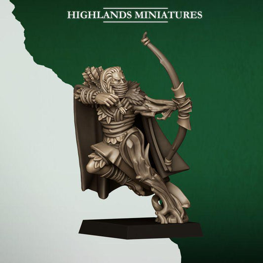 Feral Scouts Miniatures | Feral Elf Skirmishers Forest Sentinels 28mm 32mm 3D Printed DnD RPG Wargaming | Highlands Miniatures - Border3d
