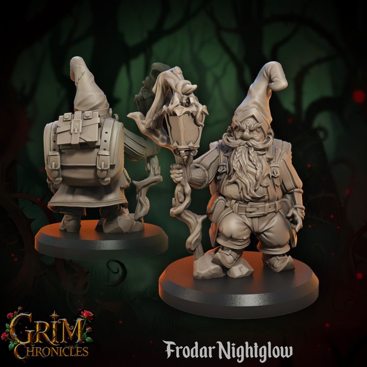 Frodar Nightglow Grim Chronicles collectible figurine with detailed craftsmanship, ideal for fans and collectors.