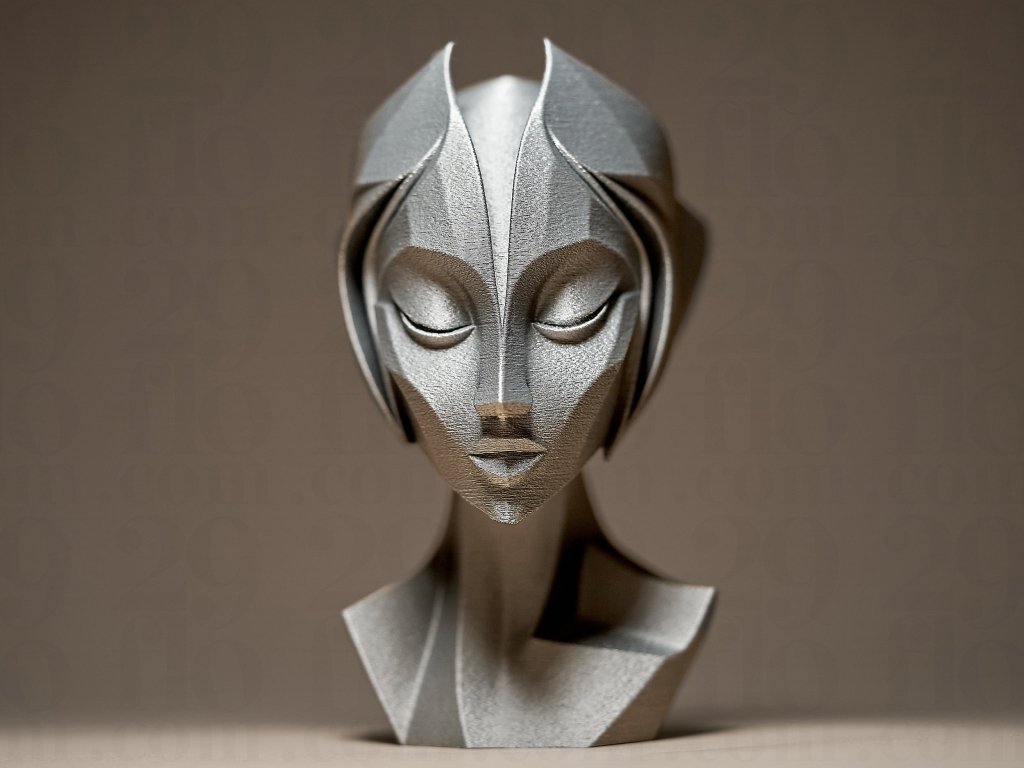 Futuristic Woman Sculpture by 29Flo - Border3d