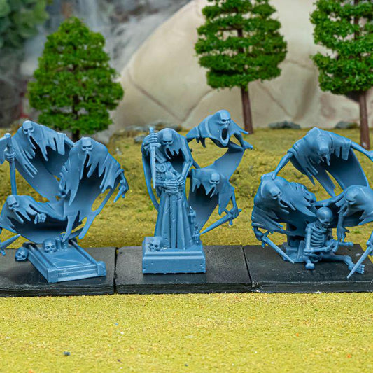 Ghost Swarms Miniatures | Spectres of Transilvanya Undead Spirit Swarm Set 28mm 32mm 3D Printed DnD RPG | Highlands Miniatures - Border3d