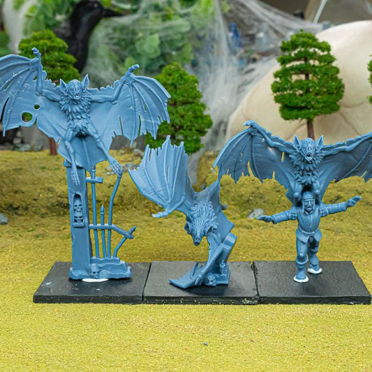 Giant Bats Miniatures | Spectres of Transilvanya Undead Vampire Crypt Bat Set 28mm 32mm 3D Printed DnD RPG | Highlands Minis - Border3d