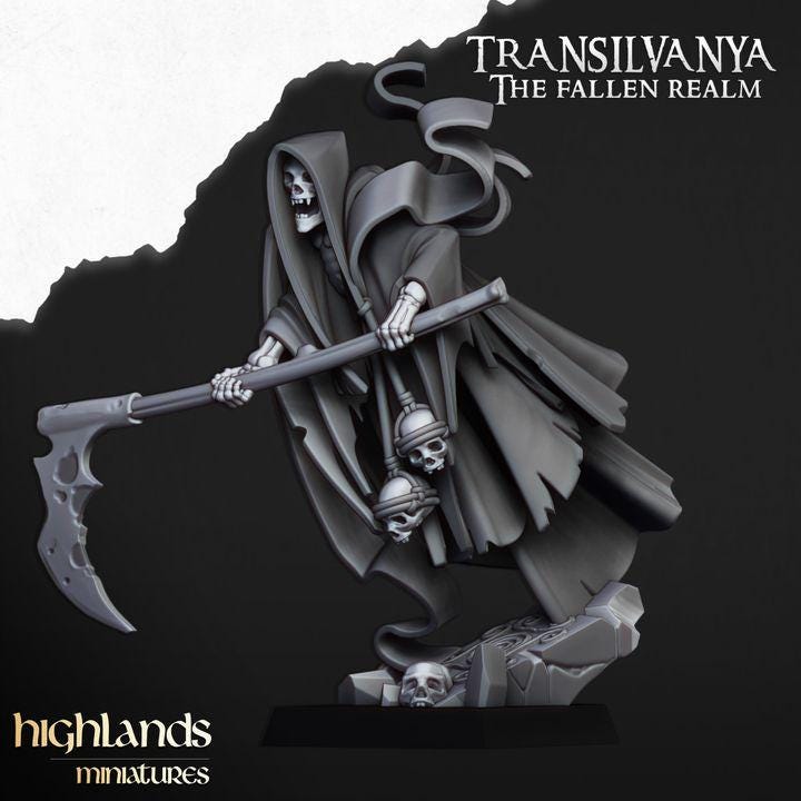 Grim Reaper 3D Miniature | Highlands Miniatures | 32mm Resin DnD Undead Fantasy Wargaming - Border3d