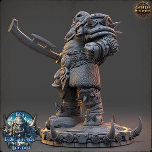 Guldrek Ravager - Frostbane Legion 3D Miniature | Fantasy Warrior - Border3d