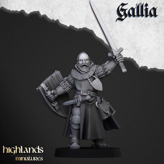 Hero Questing Knight 3D Miniature | Highlands Miniatures | 32mm Resin DnD Fantasy RPG - Border3d