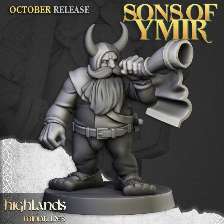 Highlands Miniatures Dwarfs Pikeman - Border3d