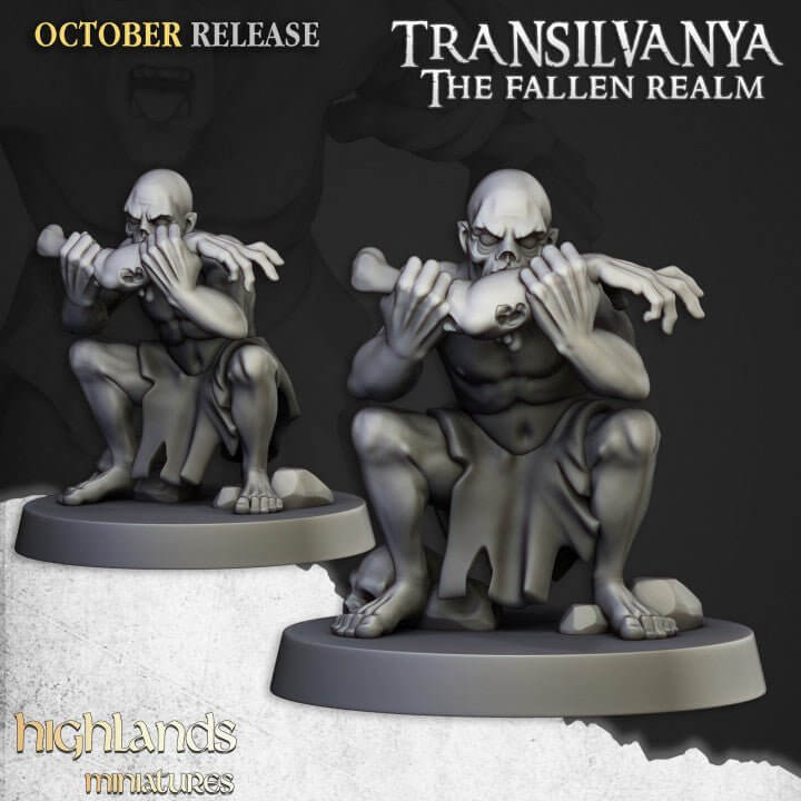 "Highlands Miniatures Ghouls scale comparison miniatures Border3D LLC"