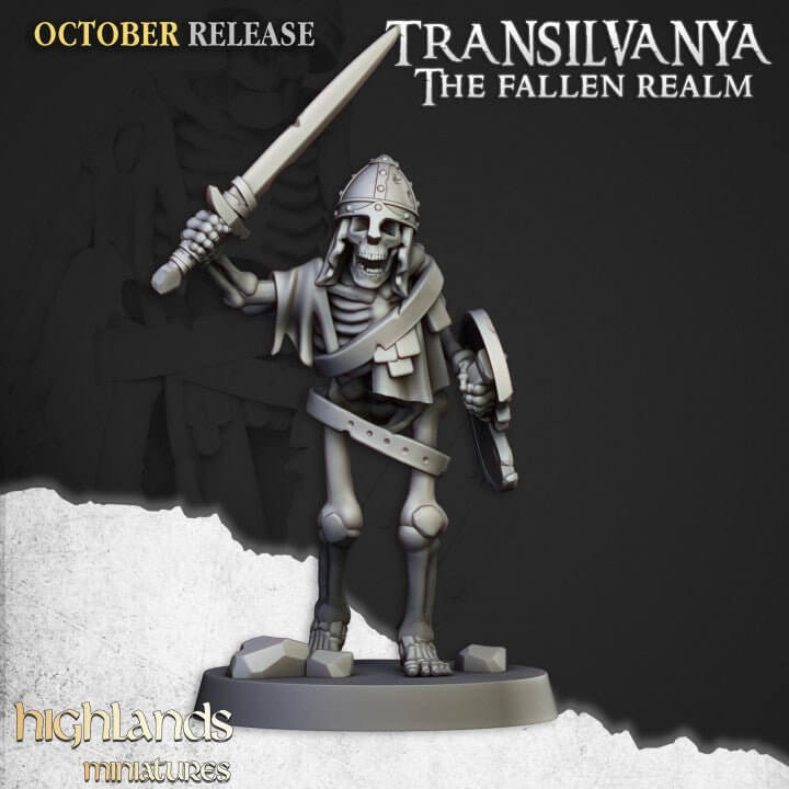 "Highlands Miniatures Skeleton Warriors undead army collection Border3D LLC"