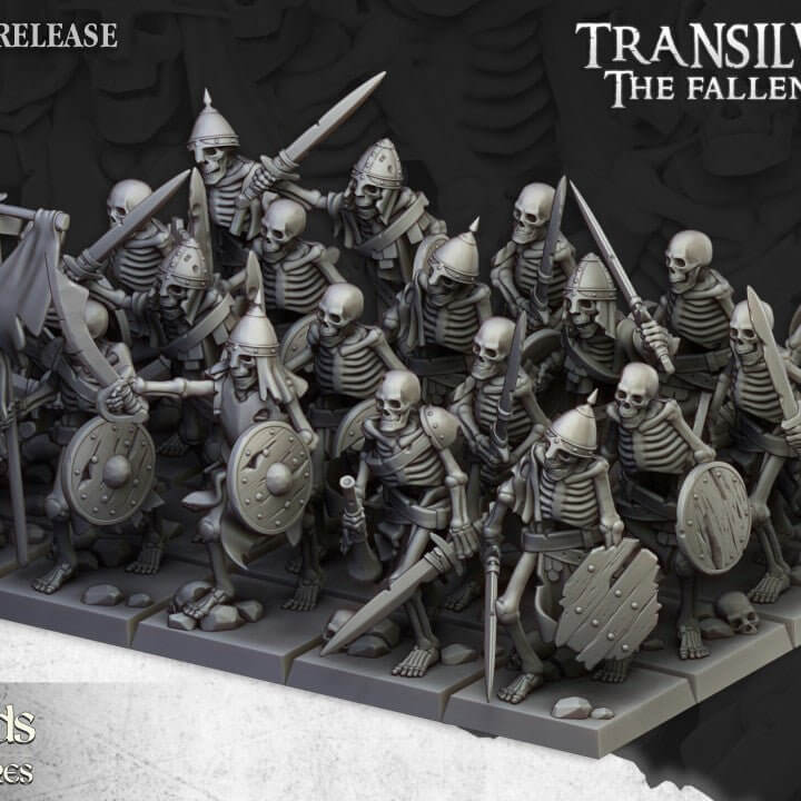 "Highlands Miniatures Skeleton Warriors tabletop gaming setup Border3D LLC"