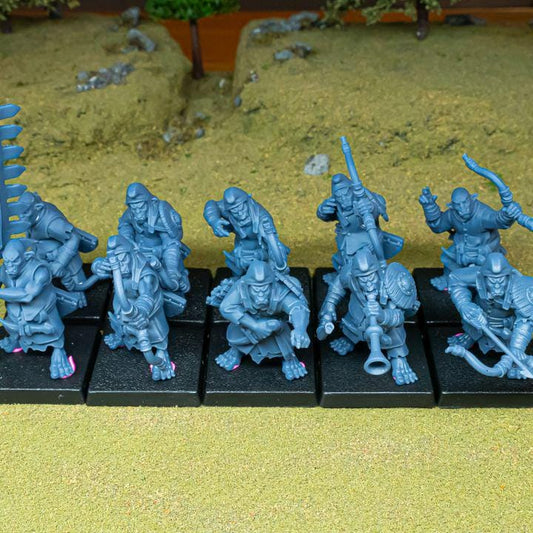 Hobgoblin Archers Miniatures | Sons of Marduk Ranged Infantry Unit 28mm 32mm 3D Printed DnD RPG Wargaming | Highlands Miniatures - Border3d