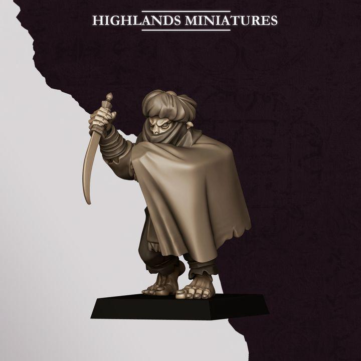 Hobgoblin Backstabbers Miniatures | Sons of Marduk Assassin Unit 28mm 32mm 3D Printed DnD RPG Wargaming | Highlands Miniatures - Border3d
