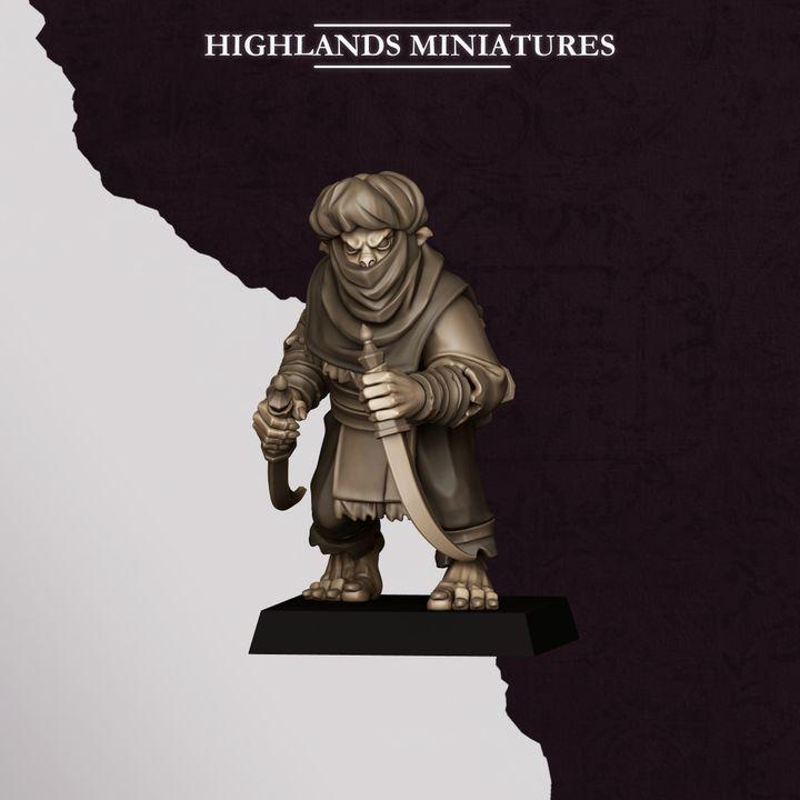 Hobgoblin Backstabbers Miniatures | Sons of Marduk Assassin Unit 28mm 32mm 3D Printed DnD RPG Wargaming | Highlands Miniatures - Border3d