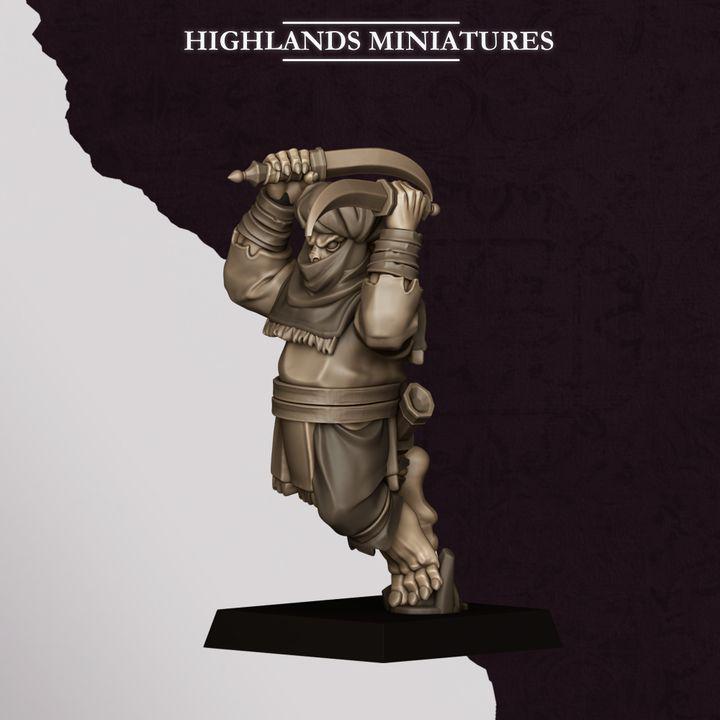 Hobgoblin Backstabbers Miniatures | Sons of Marduk Assassin Unit 28mm 32mm 3D Printed DnD RPG Wargaming | Highlands Miniatures - Border3d